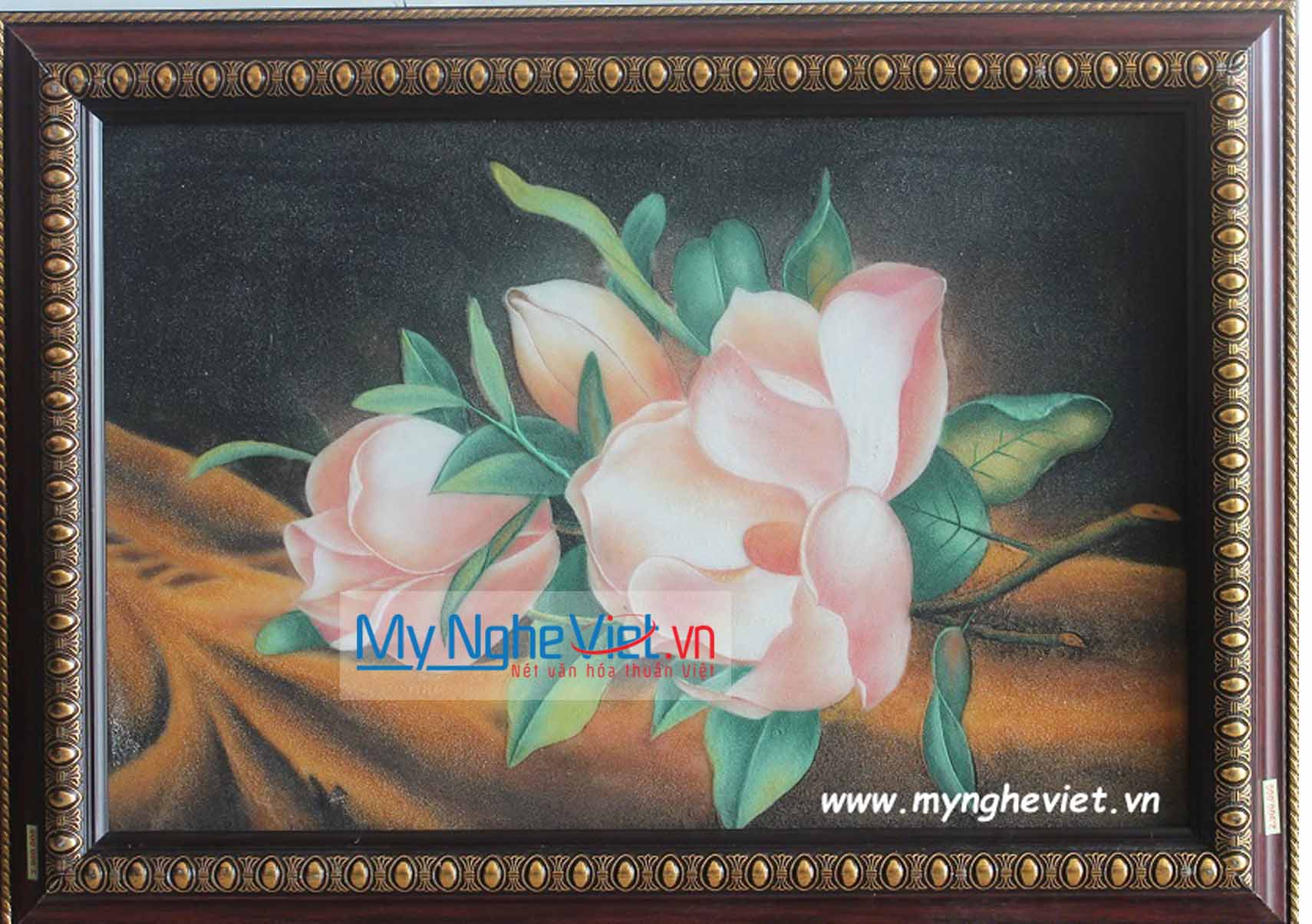 Tranh đá quý hoa hải đường MNV-TD0085