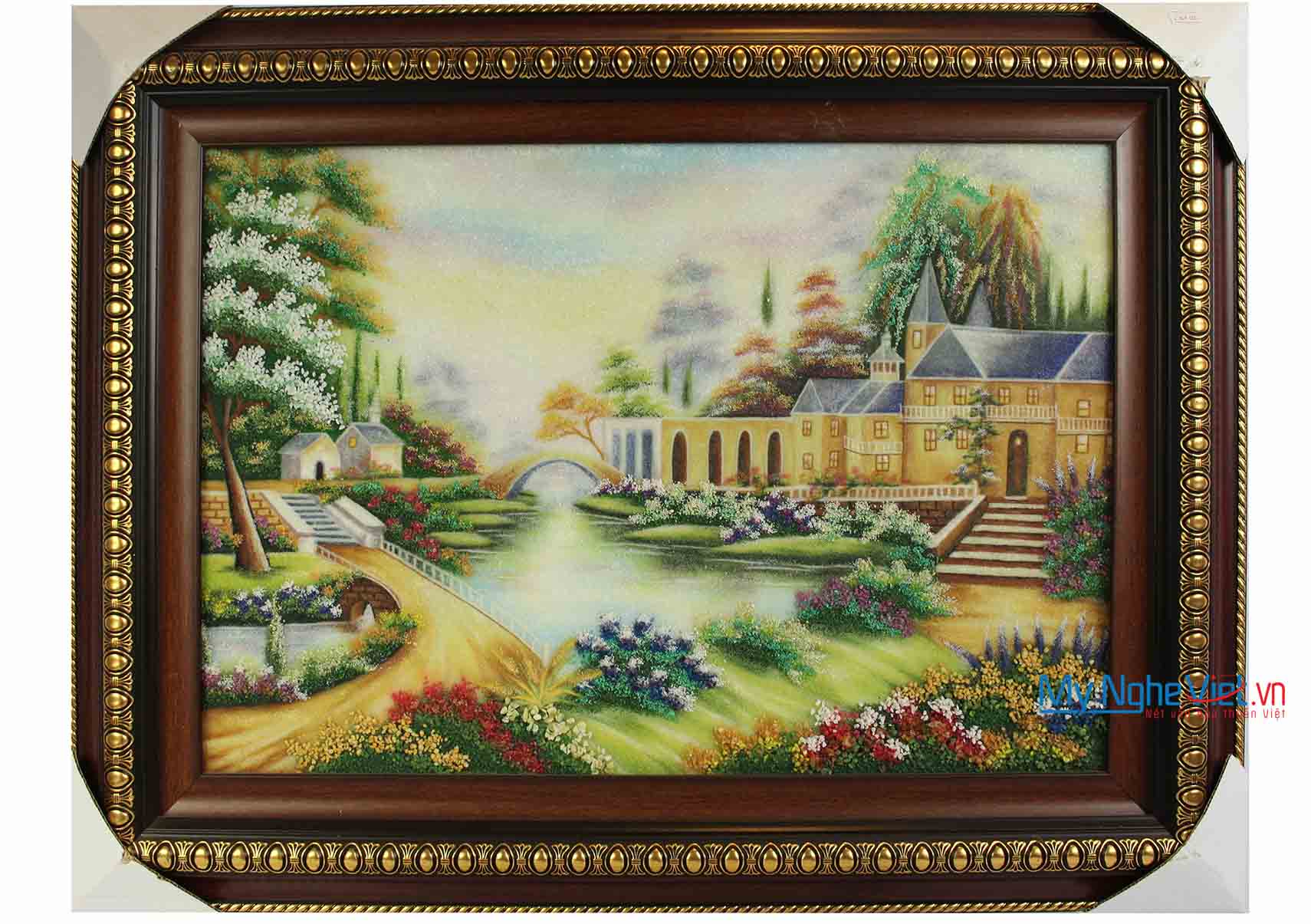 Tranh đá quý phong cảnh Châu Âu MNV-TD0939