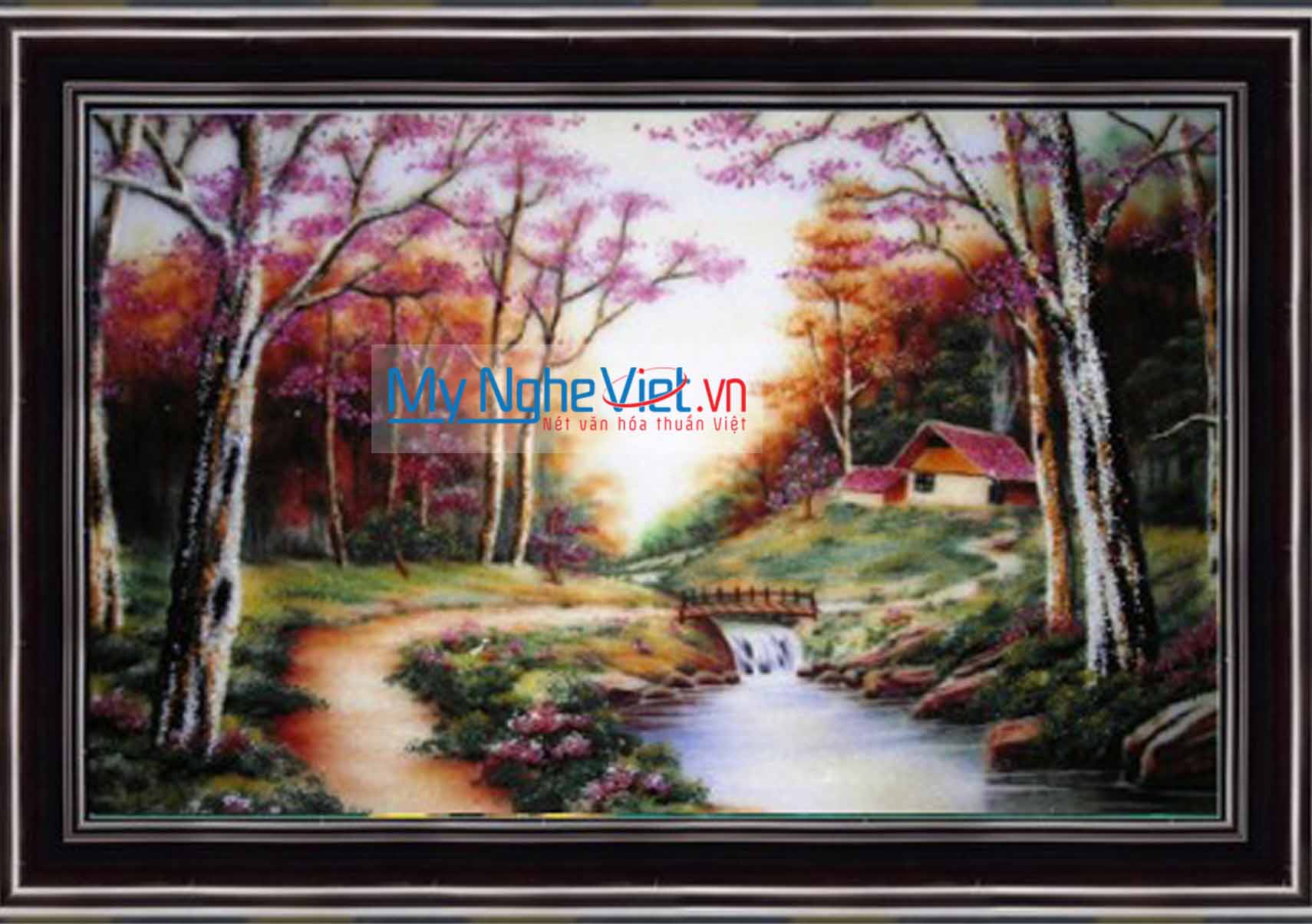 Tranh đá quý phong cảnh Châu Âu MNV-NL01