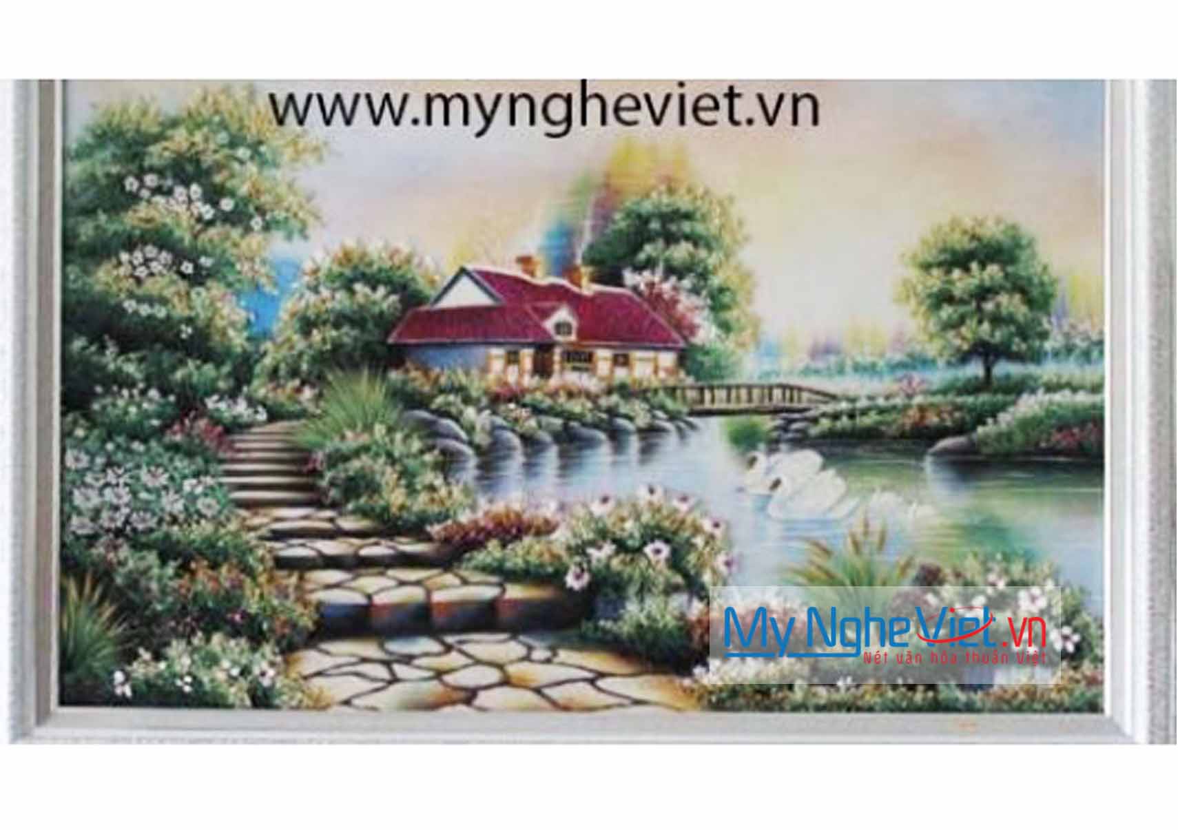 Tranh đá quý phong cảnh Châu Âu MNV-NL22