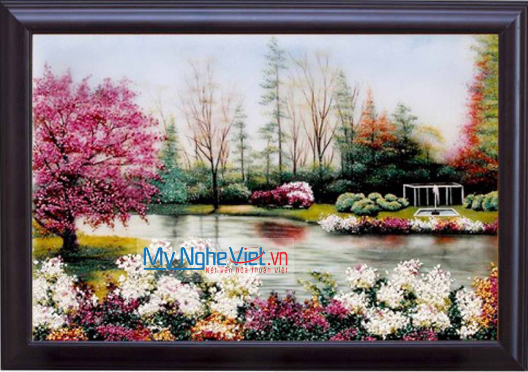 Tranh đá quý phong cảnh Châu Âu MNV-TD0250