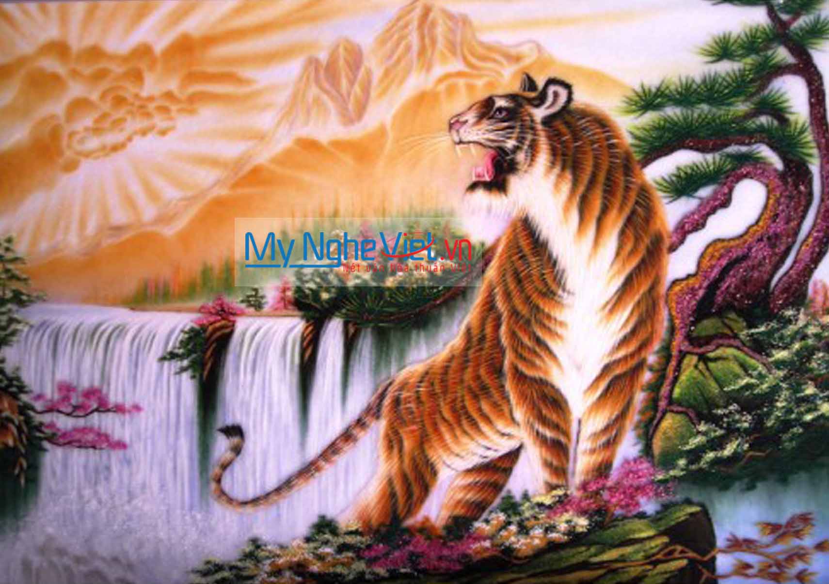 Tranh đá quý Chúa tể sơn lâm MNV-NL02