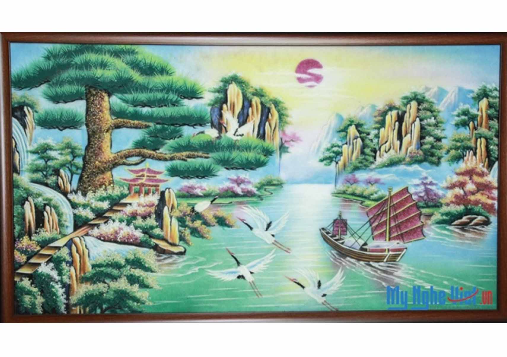 Tranh đá quý thuận buồm xuôi gió MNV-TD0584