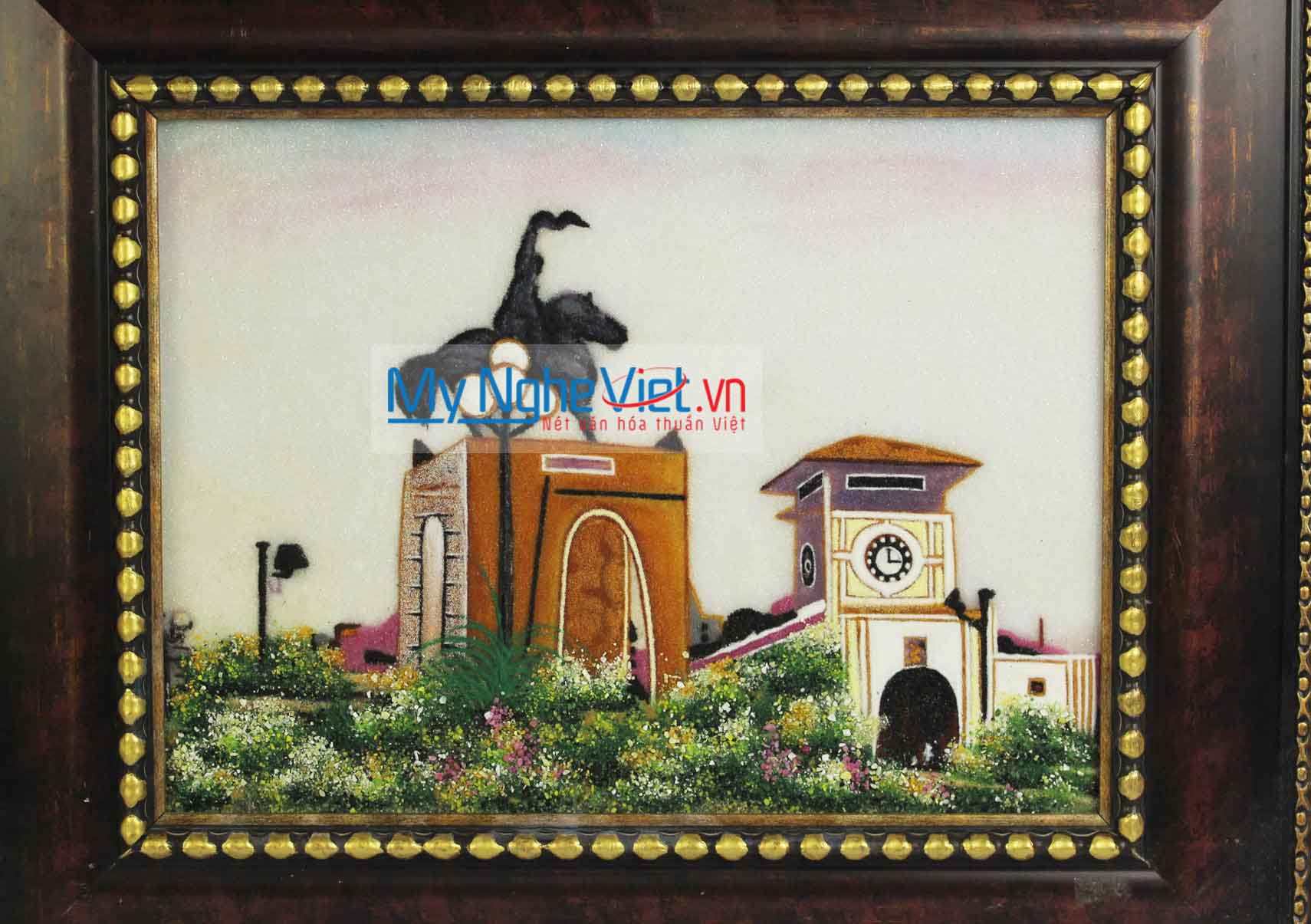 Tranh đá quý chợ Bến Thành MNV-TD0014