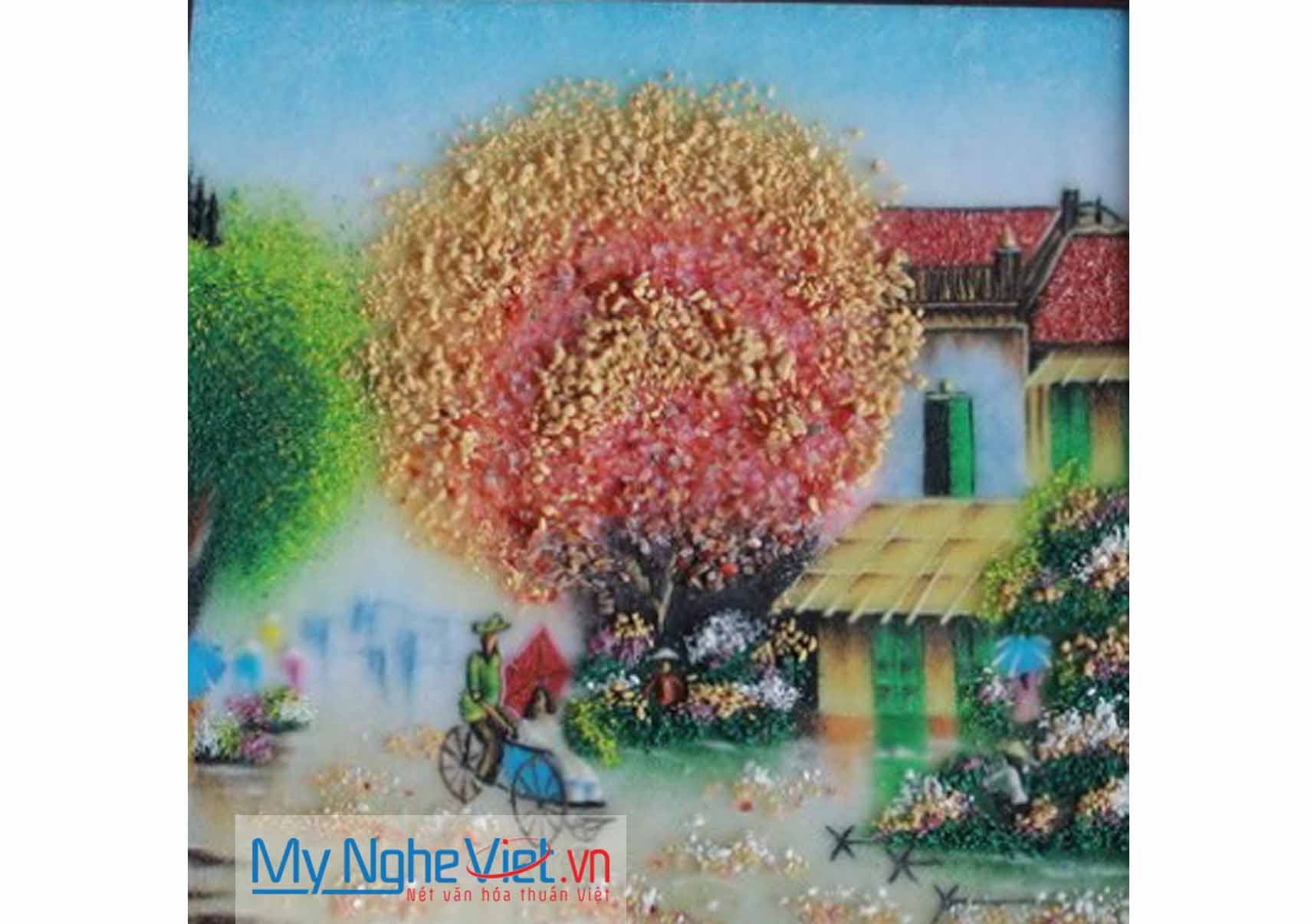 Tranh đá quý phố phường Việt Nam MNV-TD1028