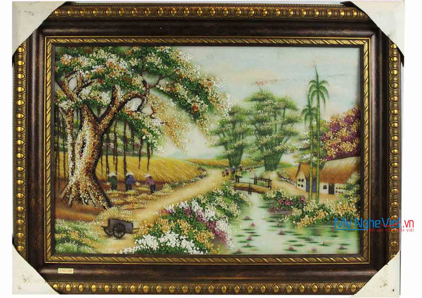 Tranh đá quý làng quê Việt Nam MNV-TD0744