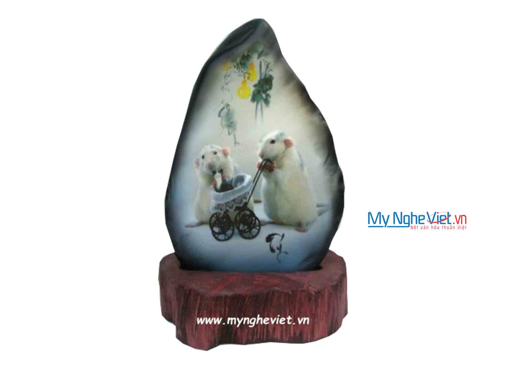 Tượng đá để bàn in hình MNV-NB02